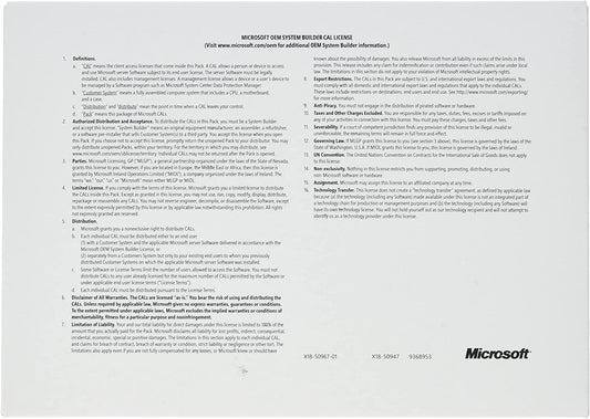 MS SB Windows Server 2022 5 User CAL [UK]