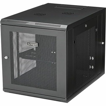 StarTech.com 4-Post 12U Wall Mount Network Cabinet w/ 1U Shelf, 19 Wall-Mounted Server Rack for IT / Data Computer Equipment 12U| 24 Depth Cabinet