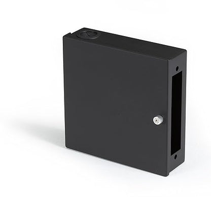 Black Box Mini Wallmount Fiber Enclosure, One Adapter Panel, Non-Locking - For Patch Panel, LAN Switch - Wall Mountable - Cold-rolled Steel (CRS)
