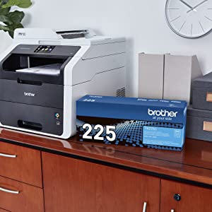 Brother Genuine High Yield Toner Cartridge, TN225C, Replacement Cyan Toner, Page Yield Up To 2,200 Pages, Amazon Dash Replenishment Cartridge, TN225