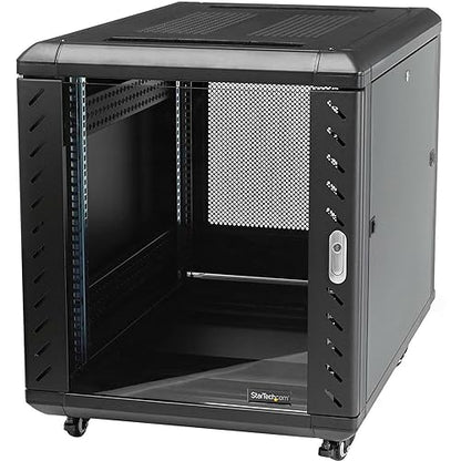 StarTech.com 4-Post 15U Server Rack Cabinet, 19 Data Rack Cabinet for IT / Network Equipment, with Adjustable Mounting Rails 15U Cabinet