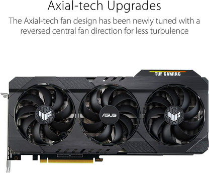 ASUS TUF Gaming NVIDIA GeForce RTX 3060 OC Edition Graphics Card (PCIe 4.0, 12GB GDDR6, HDMI 2.1, DisplayPort 1.4a, Dual Ball Fan Bearings, Military-Grade Certification, GPU Tweak II)