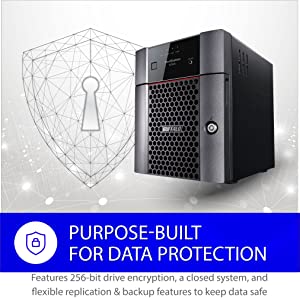BUFFALO TeraStation 3420DN 4-Bay Desktop NAS 32TB (4x8TB) with HDD NAS Hard Drives Included 2.5GBE / Computer Network Attached Storage / Private Cloud / NAS Storage/ Network Storage / File Server 32 TB (4 X 8TB) TeraStation 3420DN Desktop NAS 4 Drive Bays