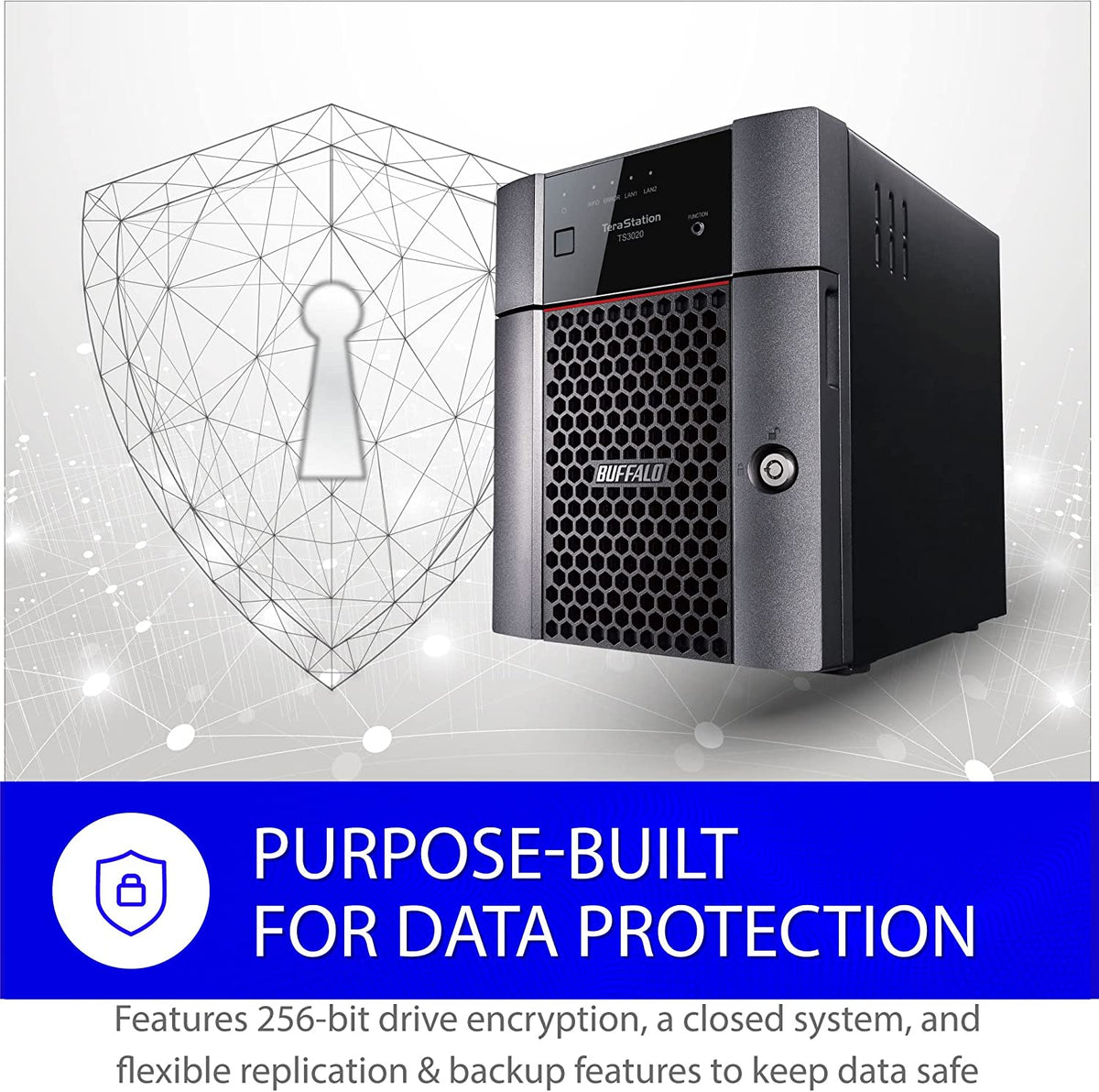 BUFFALO TeraStation 3420DN 4-Bay Desktop NAS 4TB (2x2TB) with HDD NAS Hard Drives Included 2.5GBE / Computer Network Attached Storage / Private Cloud / NAS Storage/ Network Storage / File Server 4 TB (2 x 2TB) TeraStation 3420DN Desktop NAS 4 Drive Bays