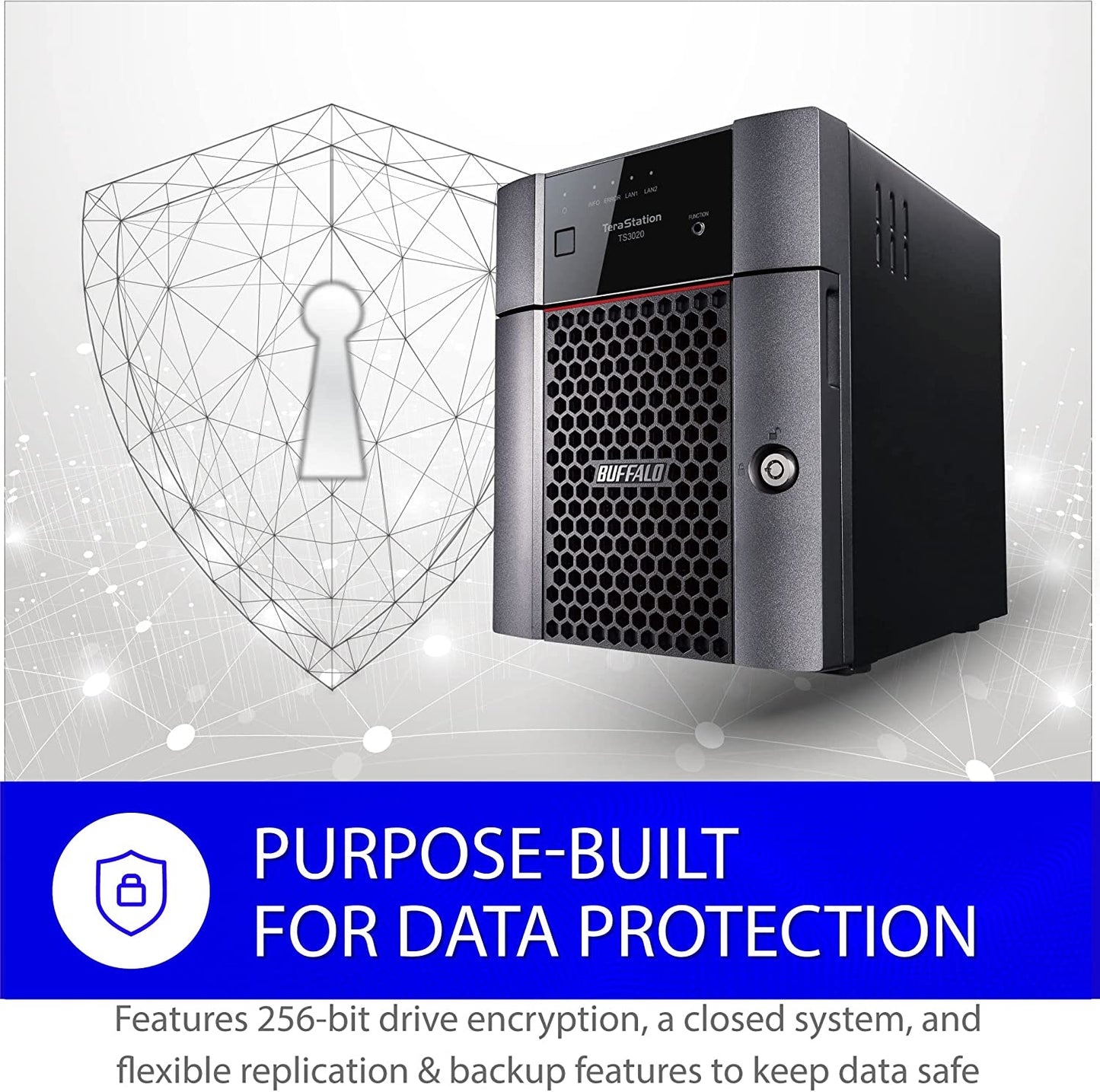 BUFFALO TeraStation 3420DN 4-Bay Desktop NAS 8TB (4x2TB) with HDD NAS Hard Drives Included 2.5GBE / Computer Network Attached Storage / Private Cloud / NAS Storage/ Network Storage / File Server 8 TB (4 x 2TB) TeraStation 3420DN Desktop NAS 4 Drive Bays