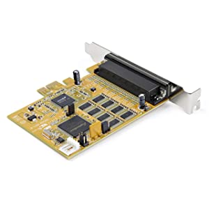 StarTech.com 8-Port PCI Express RS232 Serial Adapter Card - PCIe RS232 Serial Card - 16C1050 UART - Multiport Serial DB9 Controller/Expansion Card - 15kV ESD Protection - Windows &amp; Linux (PEX8S1050)