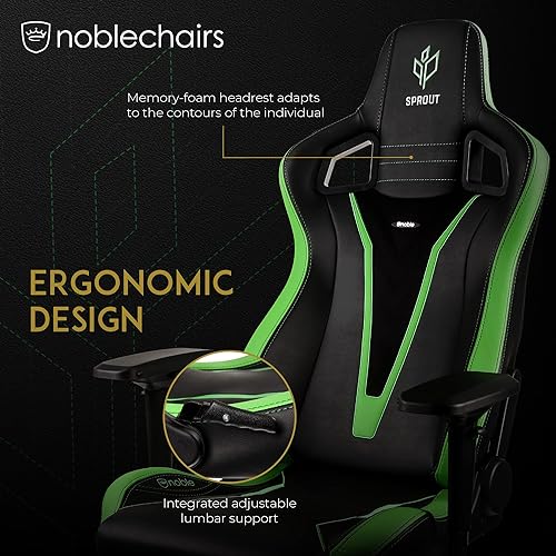 noblechairs Epic Gaming Chair - Office Chair - Desk Chair - PU Faux Leather - Sprout Edition PU FAUX LEATHER Sprout Edition