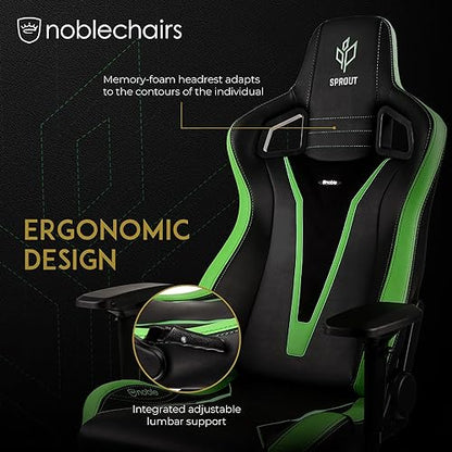 noblechairs Epic Gaming Chair - Office Chair - Desk Chair - PU Faux Leather - Sprout Edition PU FAUX LEATHER Sprout Edition