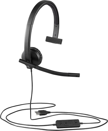 Logitech USB H570e Corded Single-Ear Headset Mono Standard Packaging