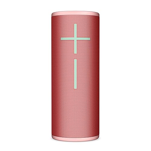 Ultimate Ears MEGABOOM 4 Portable Waterproof Bluetooth Speaker with Powerful 360-Degree Sound and Thundering Bass, Floating Speaker with 20-Hour Battery and 147ft (45m) Range - Raspberry Red