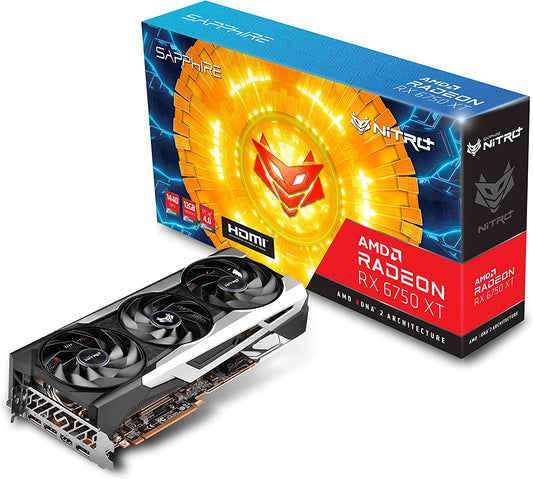 Sapphire technology Sapphire 11318-01-20G Nitro+ AMD Radeon RX 6750 XT Gaming Graphics Card with 12GB GDDR6, AMD RDNA 2