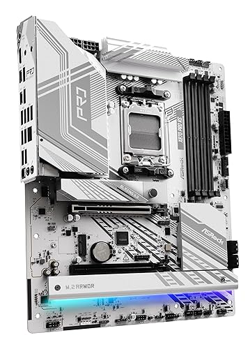 ASRock X870 Pro RS AMD Ryzen Socket AM5 ATX Motherboard DDR5 DIMMs 8000 MHz 256 GB PCIe Gen5 SATA3 6.0 Gb/s