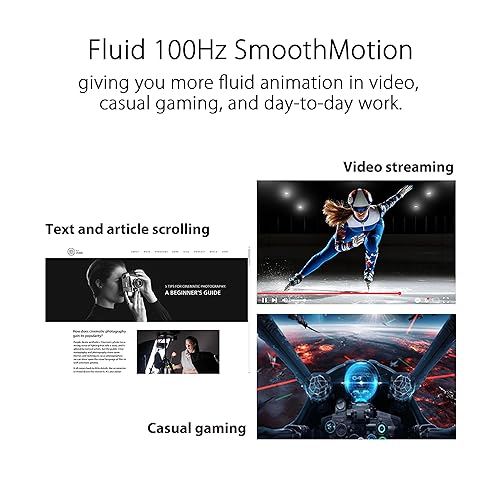 ASUS 27” 1080P Eye Care Monitor (VA27DQF) - IPS, Full HD, Frameless, 100Hz, 1ms, Adaptive-Sync, for Working and Gaming, Low Blue Light, Flicker Free, HDMI, DisplayPort, 3 Year Warranty IPS 100Hz Adaptive-Sync
