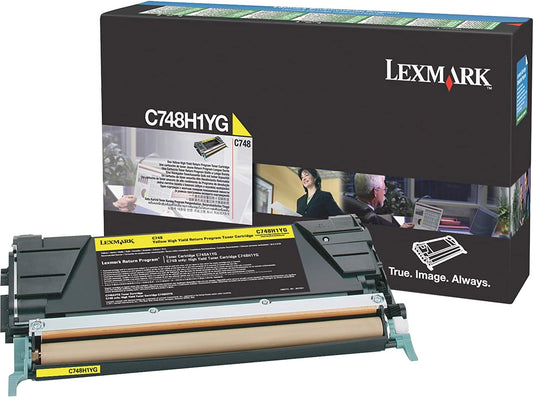 Lexmark C748H1YG C748 Yellow High Yield Return Program Toner Cartridge