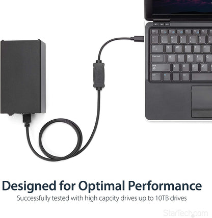 StarTech.com USB C to eSATA Cable - 3 ft / 1m - 5Gbp - for HDD/SSD/ODD - External Hard Drive Adapter - USB 3.0 to eSATA Converter (USB3C2ESAT3)
