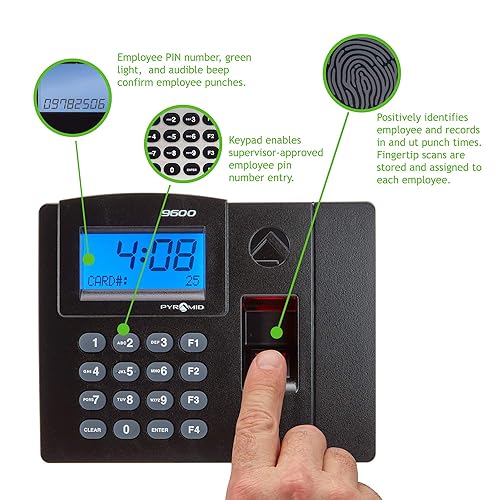 Pyramid TimeTrax Elite TTELITEEK Automated Biometric Time Clock System - Ethernet