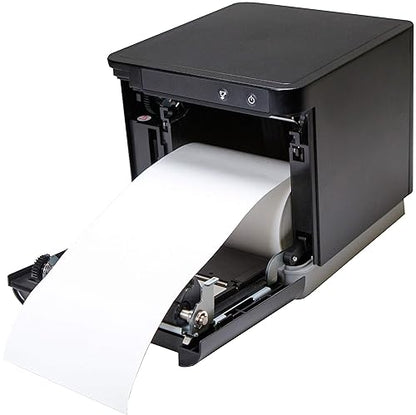Star Micronics mC-Print3 3-inch Ethernet (LAN) / USB Thermal POS Printer with CloudPRNT, Cutter, and External Power Supply - Black LAN / USB Black