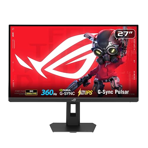 ASUS ROG XG27AQNGV 27 Inch 1440p 360Hz G-SYNC Pulsar Gaming Monitor XG27AQNGV