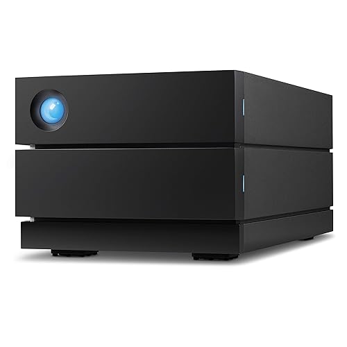 LaCie 2big RAID 48TB External Hard Drive Desktop HDD – USB-C, 7200 RPM Enterprise Class Drives, for Mac and PC Desktop, Rescue Services (STHJ48000800)