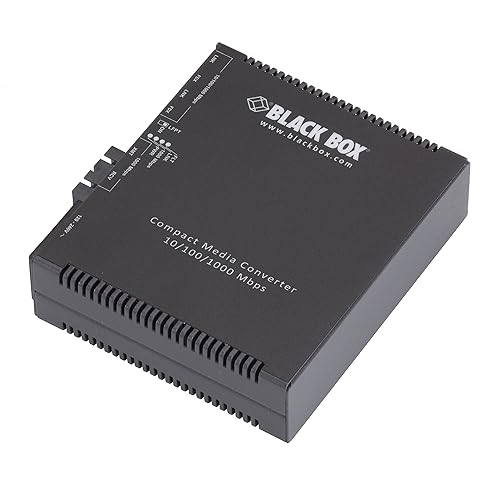 Black Box Compact Media Converter Gigabit Ethernet Single Mode 1310nm 10km SC
