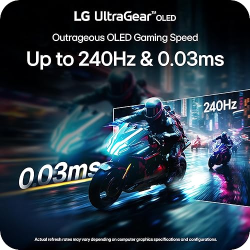 LG 27GX704A-B 27-inch Ultragear OLED Gaming Monitor QHD 1440p 240Hz, 0.03ms, NVIDIA G-Sync, AMD FreeSync Premium Pro, HDMI, USB, Tilt/Height/Swivel/Pivot Stand, Black 27" QHD 2560 x 1440 240Hz