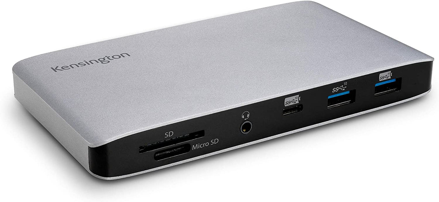 Kensington SD2480T Thunderbolt 3 and USB-C Dual 4K Hybrid Nano Dock with 60W PD, SD &amp; Micro SD Card Reader, for Windows and MacBooks (K38410NA)