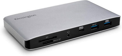Kensington SD2480T Thunderbolt 3 and USB-C Dual 4K Hybrid Nano Dock with 60W PD, SD &amp; Micro SD Card Reader, for Windows and MacBooks (K38410NA)