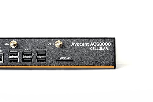 Vertiv Avocent ACS8000 Serial Console, 32 Port Serial Console Server, Remote Data Center and Out of Band Management, AT&T and Verizon Support, 4G LTE Cellular, Dual AC Power (ACS8032-NA-DAC-400) Dual Carrier 4G/LTE 32-Port, Dual AC