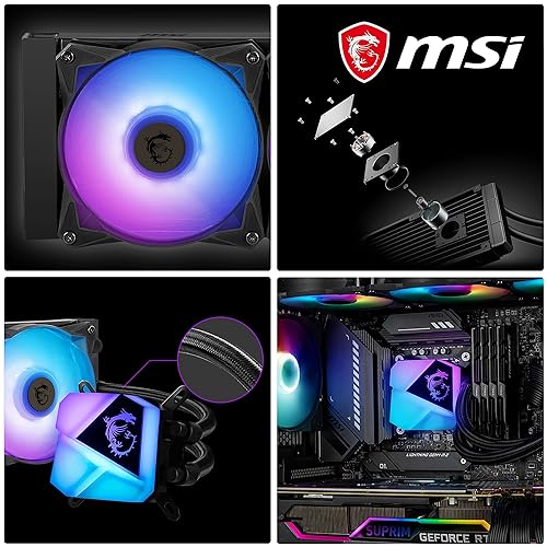 MSI MAG CoreLiquid C360 - AIO ARGB CPU Liquid Cooler - 360mm Radiator - LGA 1700 Ready - Triple 120mm ARGB PWM Fans