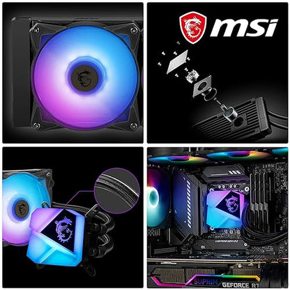 MSI MAG CoreLiquid C360 - AIO ARGB CPU Liquid Cooler - 360mm Radiator - LGA 1700 Ready - Triple 120mm ARGB PWM Fans