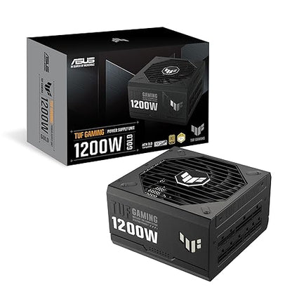 ASUS TUF Gaming 1200W Gold (1200 Watt, ATX 3.0 Compatible Fully Modular Power Supply, 80+ Gold Certified, Military-Grade Components, Dual Ball Bearing, Axial-tech Fan, PCB Coating)