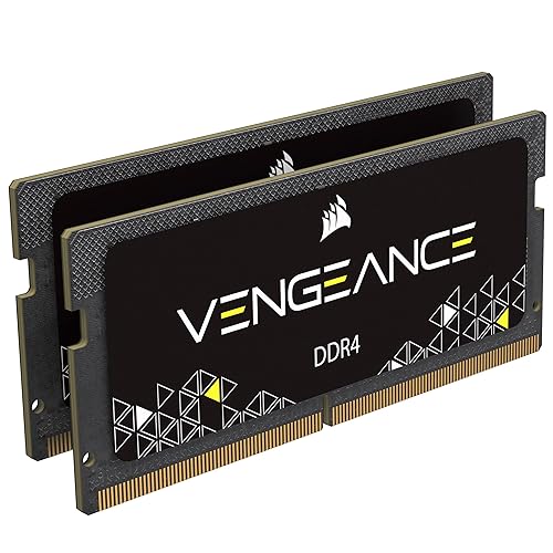 Vengeance Performance SODIMM Memory 32GB (2x16GB) DDR4 3200MHz CL22 Unbuffered for 8th Generation or Newer Intel Core™ i7, and AMD Ryzen 4000 Series notebooks,Multi-Coloured