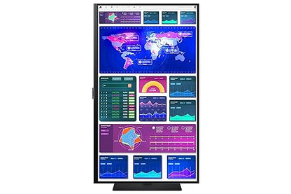 SAMSUNG ViewFinity S60A Series 24-Inch WQHD (2560x1440) Computer Monitor, 75Hz, HDMI, DisplayPort, HDR10 (1 Billion Colors), Height Adjustable Stand, TUV-Certified (LS24A608NANXGO),Black 24-inch 2023 Refresh Display + HDMI Ports