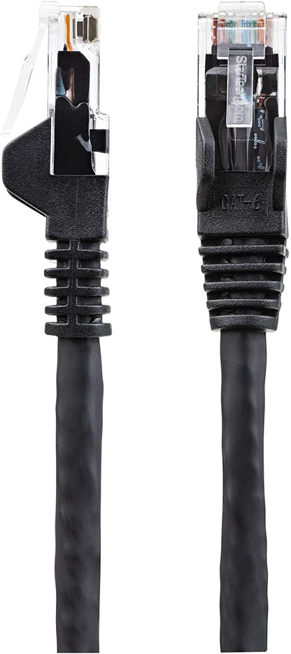 StarTech.com 20ft (6m) CAT6 Ethernet Cable - LSZH (Low Smoke Zero Halogen) - 10 Gigabit 650MHz 100W PoE RJ45 UTP Network Patch Cord Snagless w/Strain Relief - Black CAT 6, ETL Verified (N6LPATCH20BK) 20 ft Black