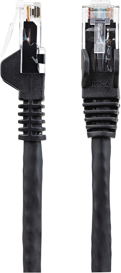 StarTech.com 50ft (15m) CAT6 Ethernet Cable - LSZH (Low Smoke Zero Halogen) - 10 Gigabit 650MHz 100W PoE RJ45 UTP Network Patch Cord Snagless w/Strain Relief - Black CAT 6, ETL Verified (N6LPATCH50BK) 50 ft Black