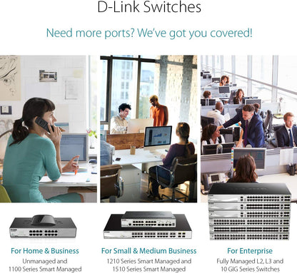 D-Link PoE Switch, 8 Port Ethernet Gigabit Unmanaged Desktop Switch with 4 PoE Ports 68W Budget (DGS-1008P),Black 8-Port PoE Gigabit