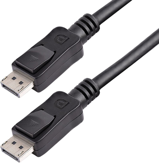StarTech.com 10 ft DisplayPort 1.2 Cable with Latches - 4K x 2K (4096 x 2160) @ 60Hz - DPCP &amp; HDCP - Male to Male DP Video Monitor Cable (DISPLPORT10L),Black