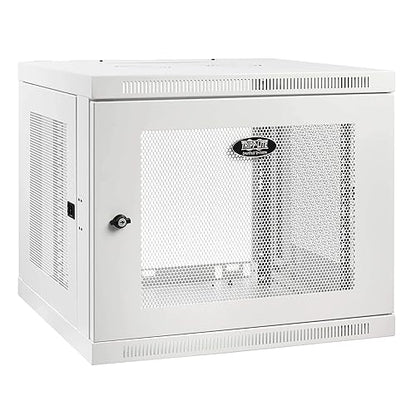 Tripp Lite 9U Low-Profile Switch-Depth-Plus Wall-Mount Rack Enclosure Cabinet, White (SRW9UDPW)