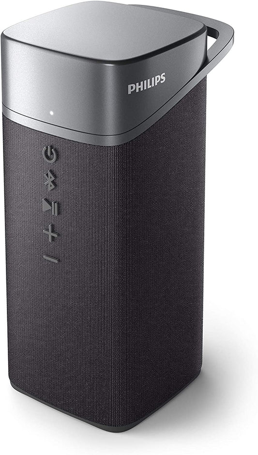 Philips S3505 Wireless Bluetooth Speaker with Bold Sound, Kvadrat Speaker Fabric, Up to 10 Hours Playtime, IPX7 Waterproof, Shower Ready, Small Size, Gray Indoors - Small Gray