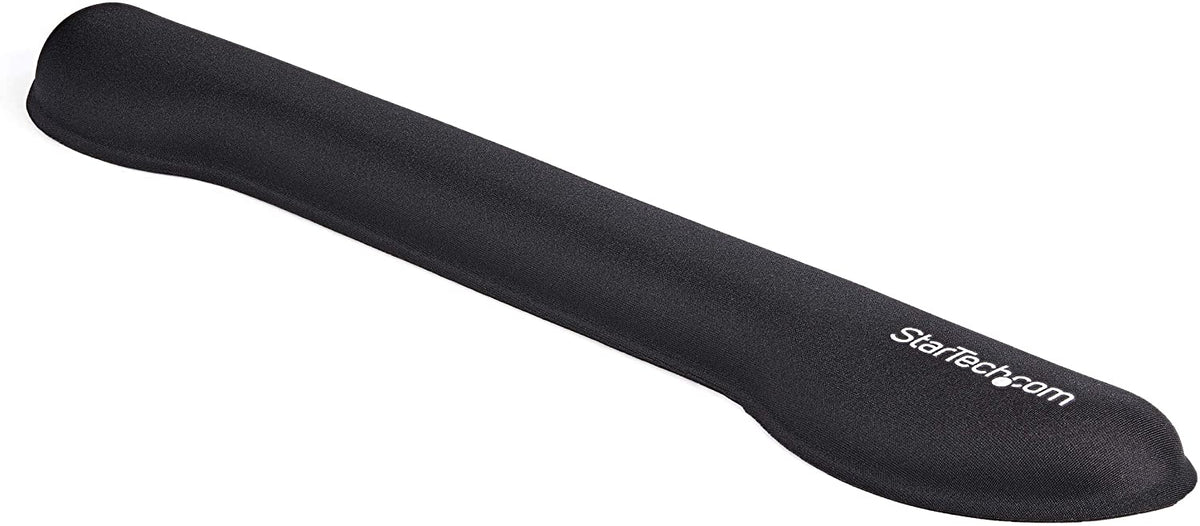 StarTech.com Foam Keyboard Wrist Rest for Ergonomic Typing Support - Padded Non-Slip Keyboard Cushion - Laptop or Desktop Computer Keyboard Wrist, Hand &amp; Arm Rest - Soft Black Nylon Rest Pad (WRSTRST)