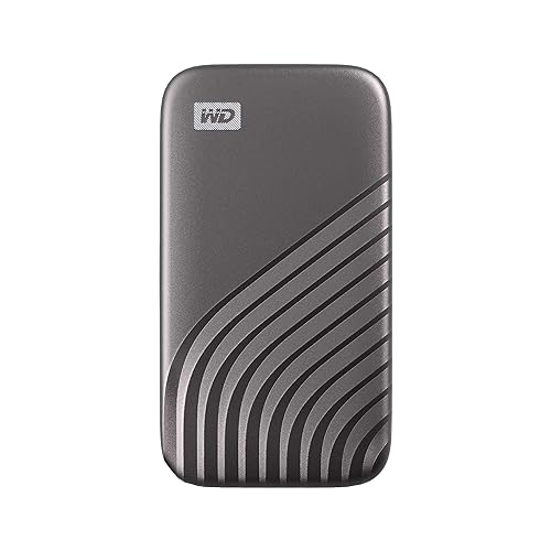 Western Digital WD 2TB My Passport SSD Portable External Solid State Drive, Gray, Sturdy And Blazing Fast, Password Protection With Hardware Encryption - WDBAGF0020BGY-WESN