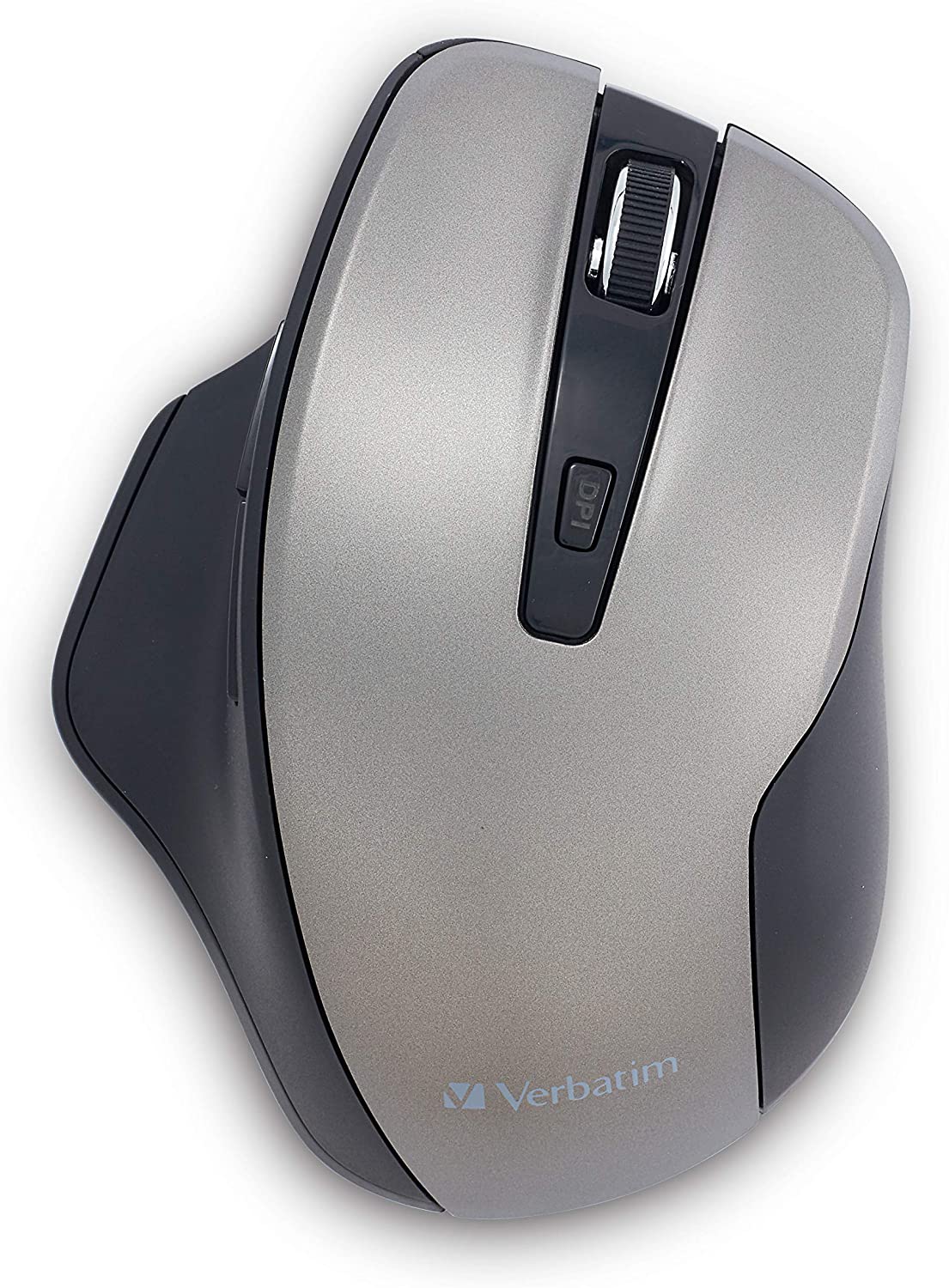 Verbatim Silent Ergonomic Wireless Blue LED Mouse - Graphite