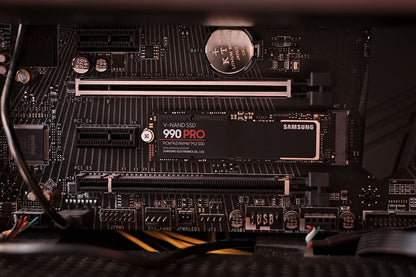 SAMSUNG 990 PRO SSD 1TB PCIe 4.0 M.2 Internal Solid State Hard Drive, Fastest Speed for Gaming, Heat Control, Direct Storage and Memory Expansion for Video Editing, Heavy Graphics, MZ-V9P1T0B/AM