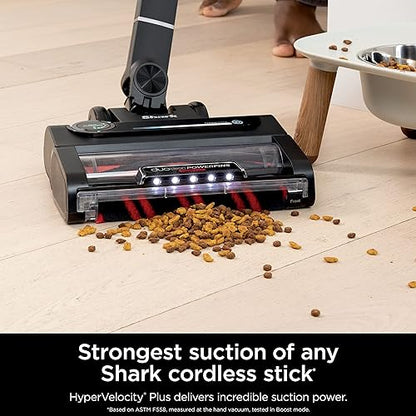 Shark IZ862HC Stratos Cordless Vacuum with Clean Sense IQ and Odour Neutralizer, DuoClean Powerfins HairPro, Includes Duster Crevice Tool & Anti-Allergen Brush, Up to 60 Minute Runtime, Ash Purple
