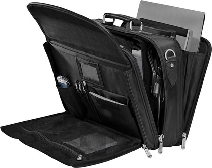 Targus Trademark Notepac Plus Carrying Messenger Bag with Shoulder Straps fit up to 16-Inch Laptop/Notebook, Black (CTM400) Deluxe Carrying Case