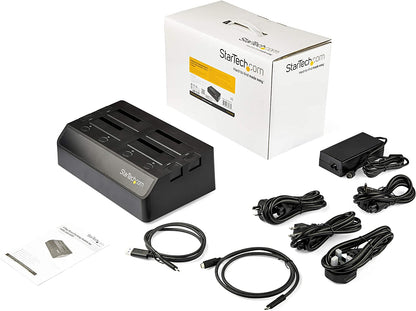 StarTech.com 4-Bay USB 3.1 to SATA Hard Drive Docking Station, 10Gbps USB Hard Drive Dock, External 2.5/3.5" SATA III SSD/HDD Docking Station, Hot-Swap, Top-Loading (SDOCK4U313)