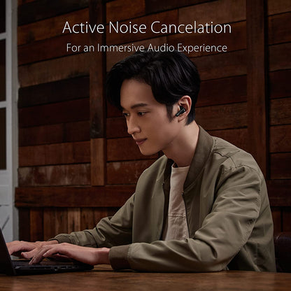 ASUS ROG Cetra True Wireless Gaming Headphones (Low-Latency Bluetooth Earbuds, Active Noise Cancelation, 27-Hour Battery Life, IPX4 Water Resistance, Wireless Charging)- Black