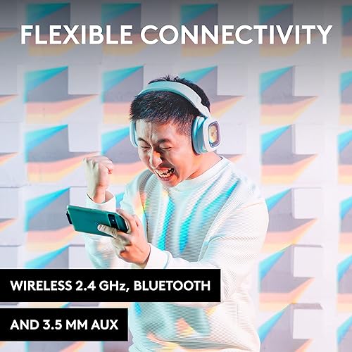 Logitech G Astro A30 Lightspeed Wireless Gaming Headset, Bluetooth, Dolby Atmos/3D Audio Compatible, Detachable Boom, 27h Battery, for Xbox, PS5, PS4, Nintendo Switch, PC, Android - White White Headset Xbox Series X|S, PC/Mac
