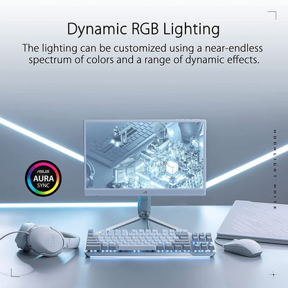 ASUS ROG Strix Impact II Moonlight White Gaming Mouse | Ambidextrous and Lightweight Design, 6200 DPI Optical Sensor, Push-Fit Hot Swappable Switches, Aura Sync RGB Lighting, Minimal Design Strix Impact II (Wired) Moonlight