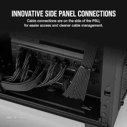 CORSAIR RM750x Shift Fully Modular ATX Power Supply - Modular Side Interface - ATX 3.0 & PCIe 5.0 Compliant - Zero RPM Fan Mode - 105°C-Rated Capacitors - 80 Plus Gold Efficiency - Black